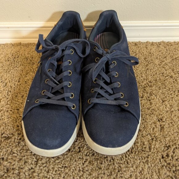 Navy Kuru Roam Court Sneakers - Picture 1 of 5